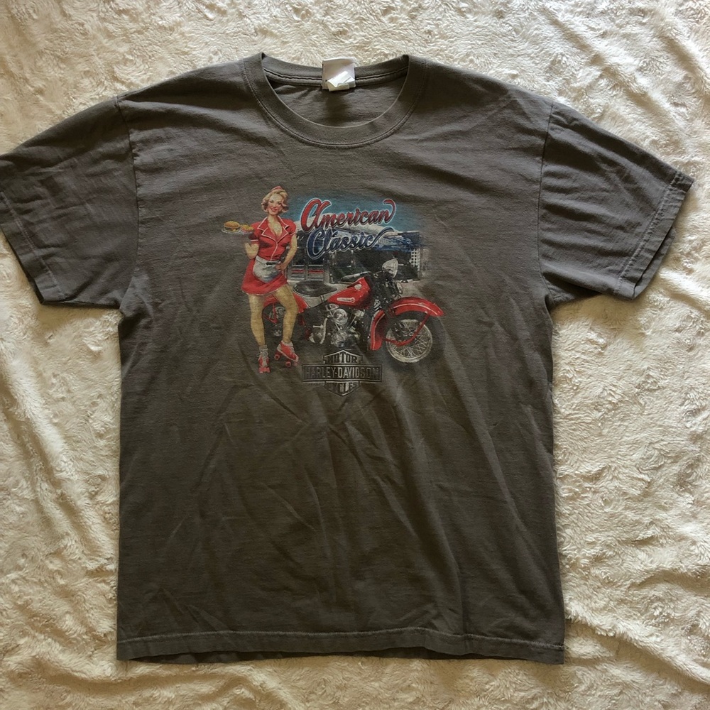 Harley Davidson Motorcycle T-Shirt - Bob Dron Oakland, CA - Large